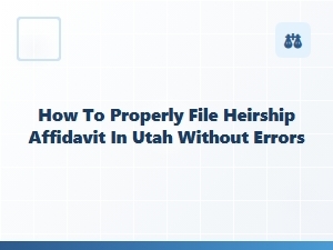 How to Properly File Heirship Affidavit in Utah Without Errors